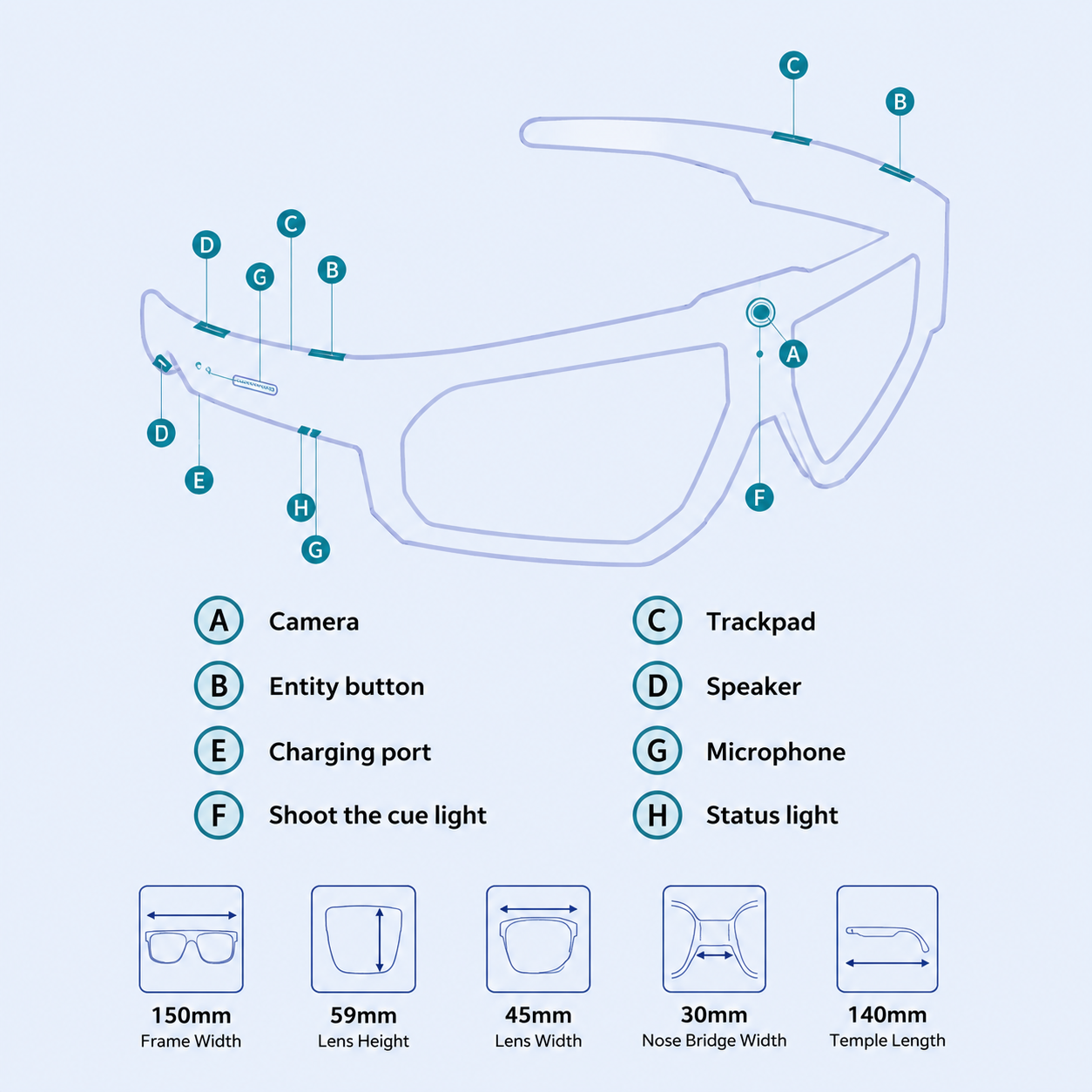 PeakView - AI Smart Camera Glasses