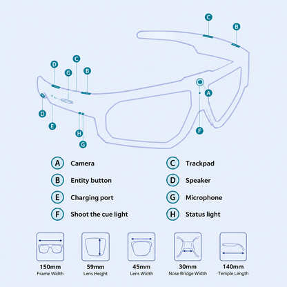 PeakView - AI Smart Camera Glasses